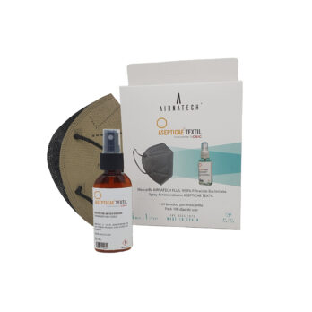 Spray Antimicrobiano Asepticae Textil Airnatech + Pack 5 Mascarillas Beige