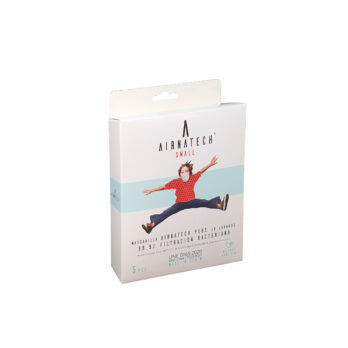 Pack 5 unidades Mascarilla Airnatech 20 lavados roja para niños TALLA S