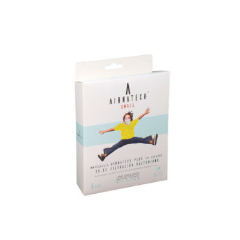 Pack 5 unidades Mascarilla Airnatech 20 lavados amarilla para niños TALLA S