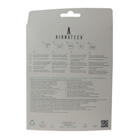 Pack mascarillas Airnatech FFP2 EN 149 negra - Imagen 6
