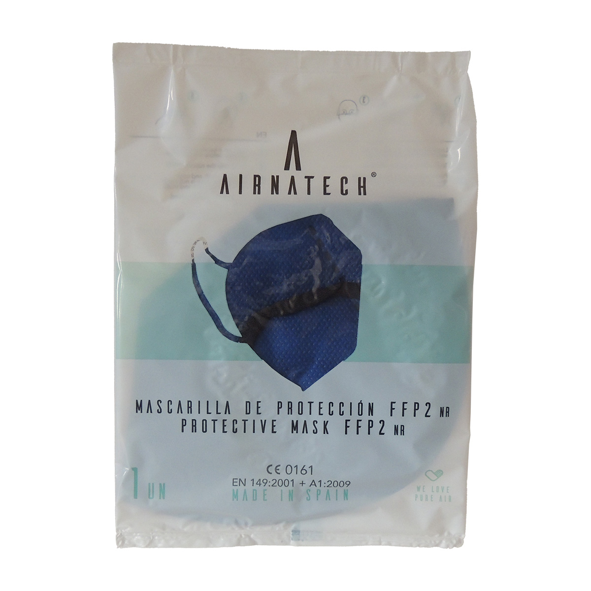 Pack 10 uds Mascarillas Airnatech FFP2 Azul Marino - Imagen 4